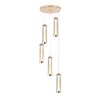Миниатюра фото подвесная светодиодная люстра indigo rilucente 11061/5p gold v000151l | 220svet.ru