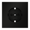 Миниатюра фото накладка для розетки с заземлением и защитными шторками voltum s70 vls000708 (черный матовый) | 220svet.ru