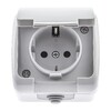 Миниатюра фото розетка эра schuko 2p+e 16a 250v со шторками с крышкой 5-202-03 б0050946 | 220svet.ru