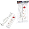 Миниатюра фото удлинитель uniel ultra 3гн х 2м с/з s-gcu3-2b white ul-00010015 | 220svet.ru