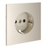 Миниатюра фото накладка для розетки с заземлением и защитными шторками voltum s70 vls000703 (кашемир) | 220svet.ru