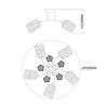 Миниатюра фото потолочная люстра escada weigela 1113/5pl | 220svet.ru